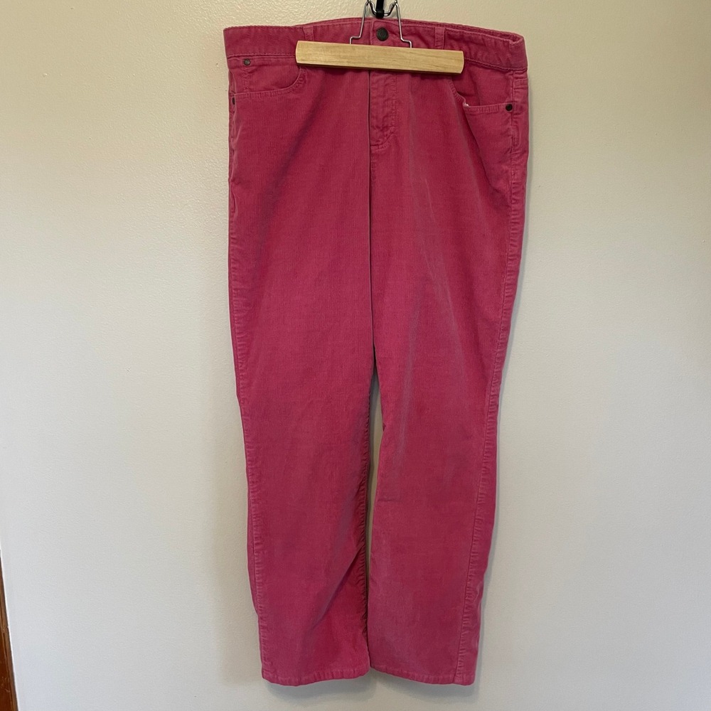 PREPPY Corduroy Talbots Heritage Straight Leg Pants Barbiecore 14 Classic Fit